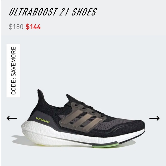 Adidas Ultraboost 21 Black and Silver (Brand New in Box)
